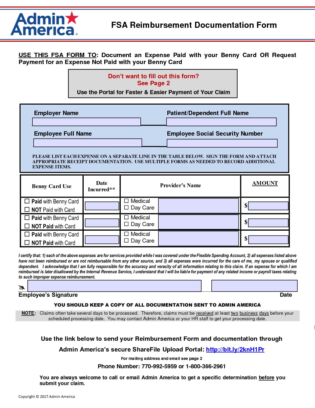 Fsa Claim Form 2023 - Printable Forms Free Online